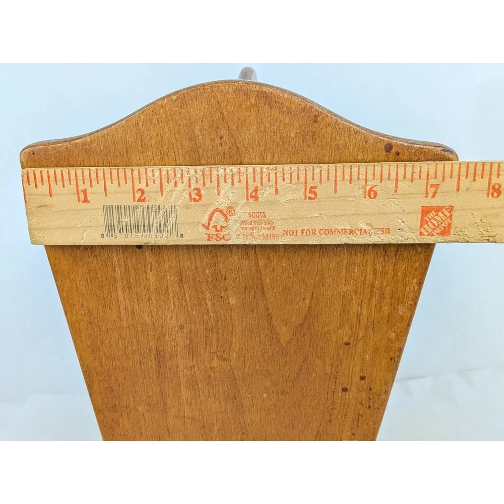 Vtg Antique Wood Heart Cutout Magazine Rack MCM Cottagecore Boho A.S. Payne 1940